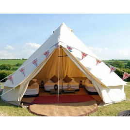 An Oxford 900D Canvas Bell Tent - a Spacious Tent for all the Family - Sizes: 4m, 5m & 6m Diameter Floor Areas